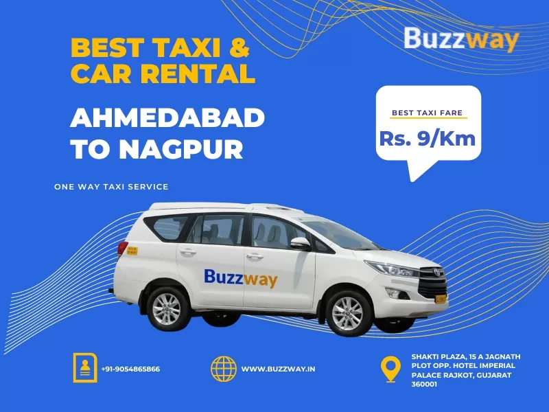 Ahmedabad to Nagpur Taxi and Cab Service