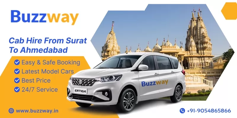 Taxi Hire from  Surat To Ahmedabad