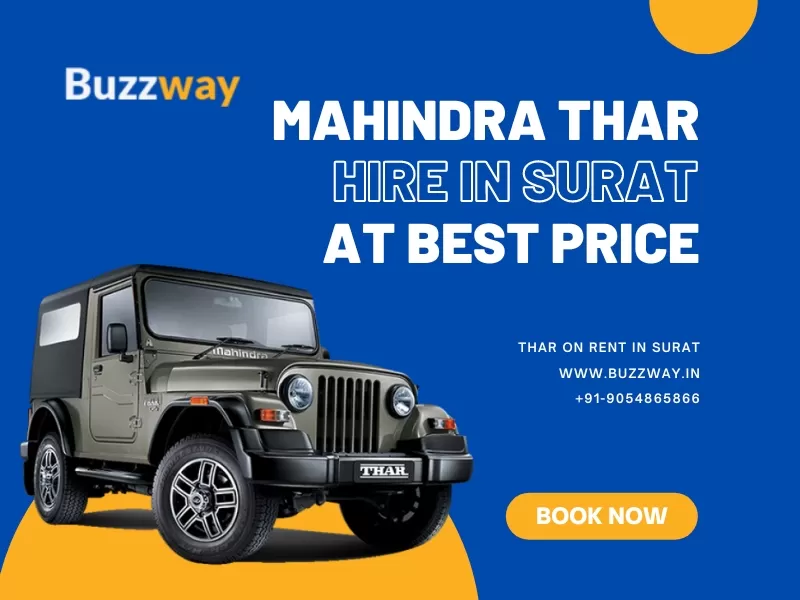 Mahindra Thar hire in Surat, Book Thar on rent in Surat