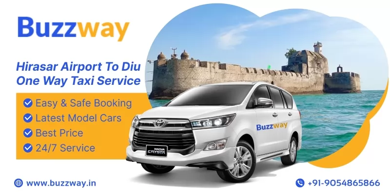 hirasar-airport to diu taxi service