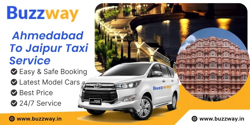 Book One Way Cab/Taxi Hire from  Ahmedabad To Jaipur