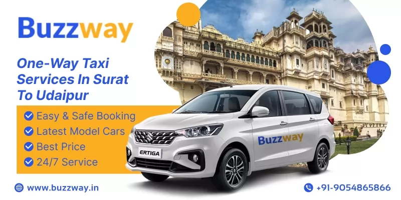 Cab Hire from  Surat To Udaipur,