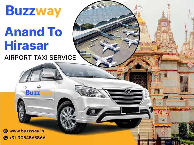 Best Anand to Hirasar Airport cab service
